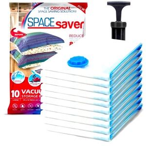 Pack of 10 unopened Space Saver bags with pump